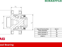 Set rulment roata OPEL VECTRA C FAG 713 6442 70