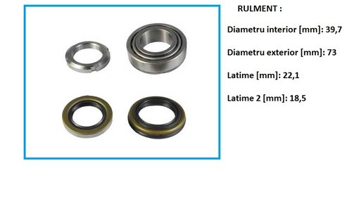 SET RULMENT ROATA SPATE PENTRU SSANGYONG ACTY