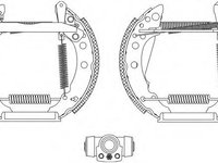 Set saboti frana AUDI 4000 (81, 85, B2), VW QUANTUM (32B), VW CARAT (32B) - HELLA PAGID 8DB 355 003-741