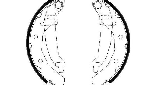 Set saboti frana BOSCH 0986487628 spate Chevr