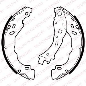 Set saboti frana CITROËN DS3 (2009 - 2015) DELPHI LS2065