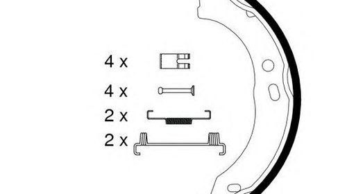 Set saboti frana de mana FIAT DUCATO platou/s