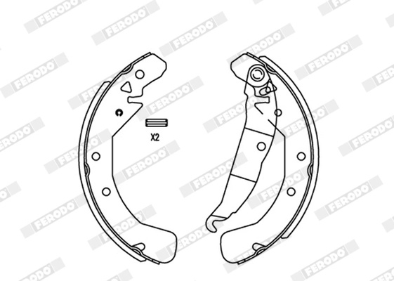 Set saboti frana Ferodo VAUXHALL ASTRA Mk III (F) combi (T92) 1991-1998 - FSB545