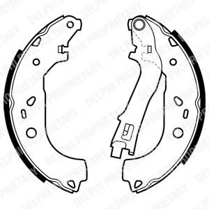 Set saboti frana FIAT IDEA (350_) (2003 - 2016) DELPHI LS1979