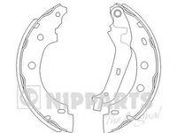 Set saboti frana J3501056 NIPPARTS pentru Renault Kangoo Nissan Kubistar