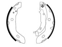 Set saboti frana MERCEDES A-CLASS (W168) (1997 - 2004) Textar 91053000