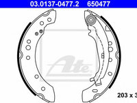 Set saboti frana MITSUBISHI COLT VI (Z3_A, Z2_A) (2002 - 2012) ATE 03.0137-0477.2