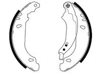 Set saboti frana PEUGEOT 206 hatchback (2A/C) - OEM - MAXGEAR: 19-0255 - W02308069 - LIVRARE DIN STOC in 24 ore!!!