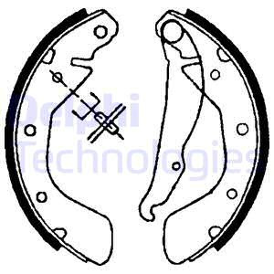 Set saboti frana puntea spate (LS1621 DELPHI) CHEV