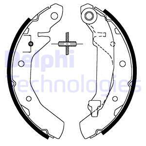 Set saboti frana puntea spate (LS1821 DELPHI) CHEV