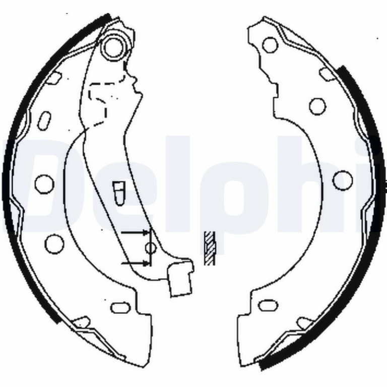 Set saboti frana puntea spate (LS1842 DELPHI) NISSAN,RENAULT KANGOO|KUBISTAR