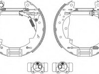 Set saboti frana RENAULT EXTRA caroserie (F40_, G40_), VOLVO 340-360 limuzina (344), VOLVO 340-360 (343, 345) - TEXTAR 84033800