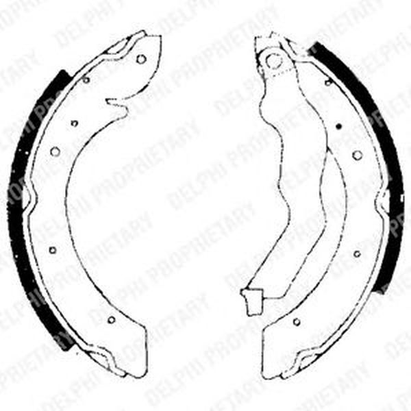 Set saboti frana RENAULT MEGANE I BA0 1 DELPHI LS1714