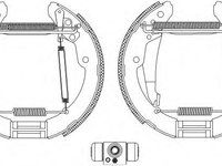 Set saboti frana SKODA OCTAVIA (1U2), SKODA OCTAVIA Combi (1U5), VW POLO (6R, 6C) - HELLA PAGID 8DB 355 004-461