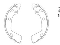 Set saboti frana spate SUZUKI SWIFT IV 1.2/1.3D/1.6 10.10-