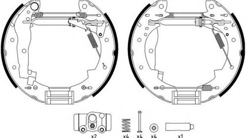 Set saboti frana SUZUKI SAMURAI SJ HELLA 8DB3