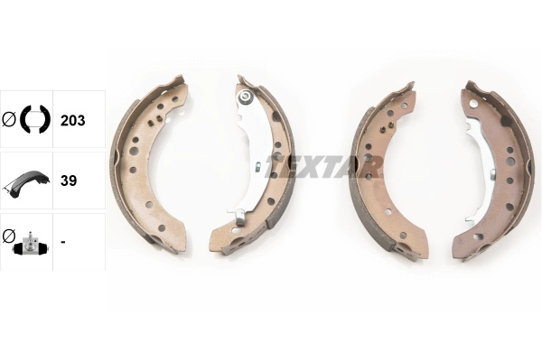 Set saboti frana TEXTAR 91068800 pentru 