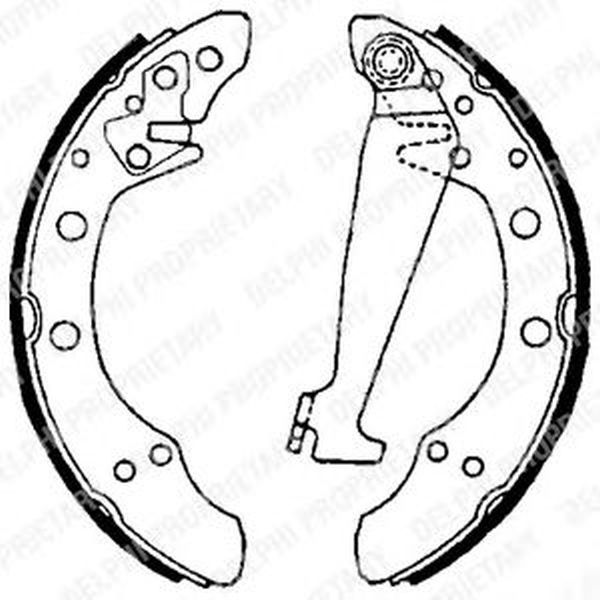 Set saboti frana VW CADDY II pick-up 9U7 DELPHI LS