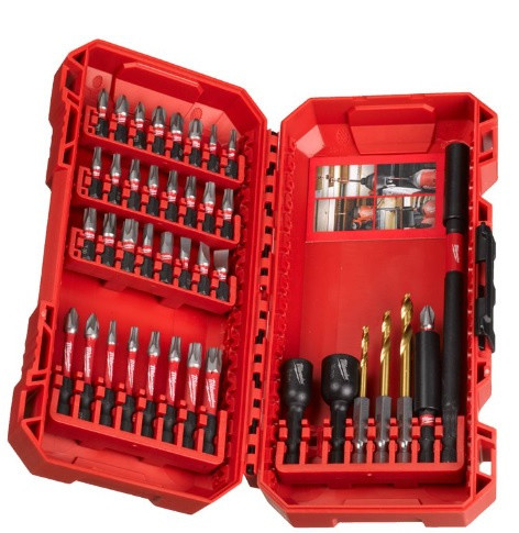Set scule Bit sockets set / Set of handles 40 pcs 05x3.0 08x40 12x65 mm hEX size: 4 5 mm pozidriv size: PZ1 PZ2 philips size: PH1 PH2 socket TORX/E-TORX size: T15 T20 T25 T30 T40 packaging: MILWAUKEE 4932492004