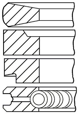 Set segmenti piston # 08 100100 00 # GOETZE ENGINE