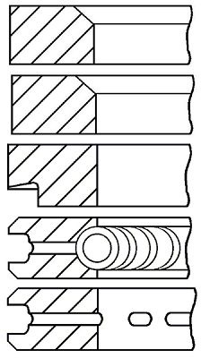Set segmenti piston # 08 107200 00 # GOETZE ENGINE