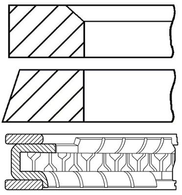 Set segmenti piston # 08 447200 00 # GOETZE ENGINE