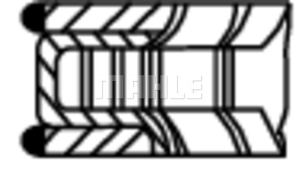 Set segmenti piston # 081RS001250N0 # MAHLE