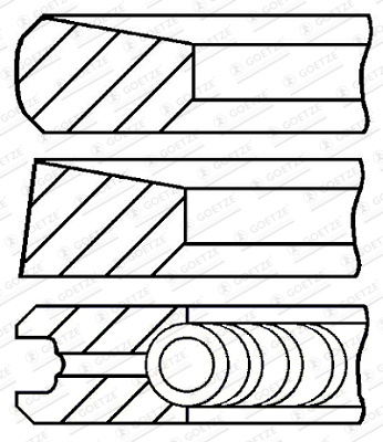Set segmenti piston (0844420010 GOETZE ENGINE) DODGE,HYUNDAI,MITSUBISHI