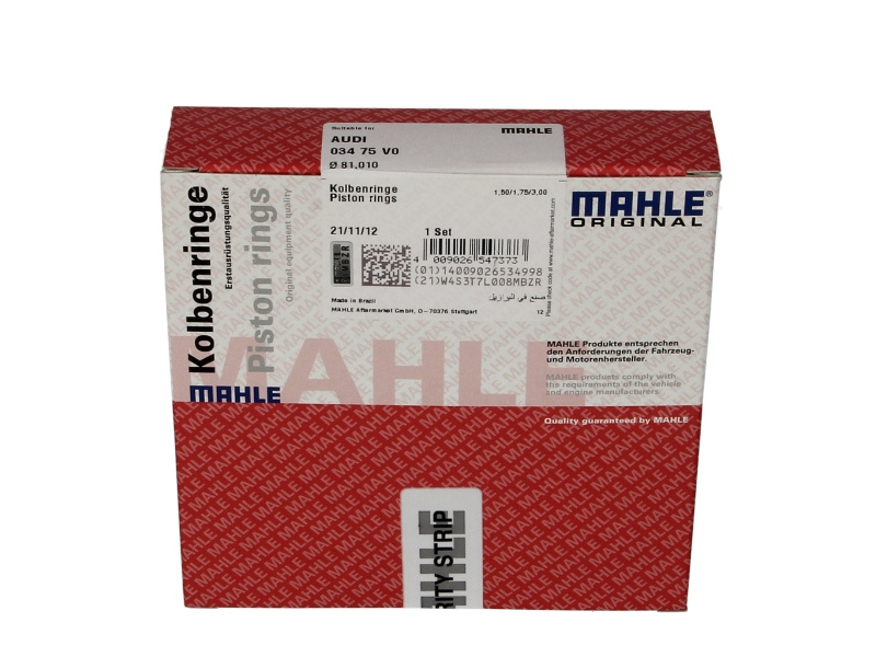 Set segmenti piston 8101 STD 15-175-3 Set de segmente de piston MERCEDES V 638/2 AUDI 100 C3 100 C4 200 C3 80 B2 80 B3 80 B4 90 B2 90 B3 A6 C4 1.6-2.9 08.82-09.10 VW MAHLE 034 75 V0