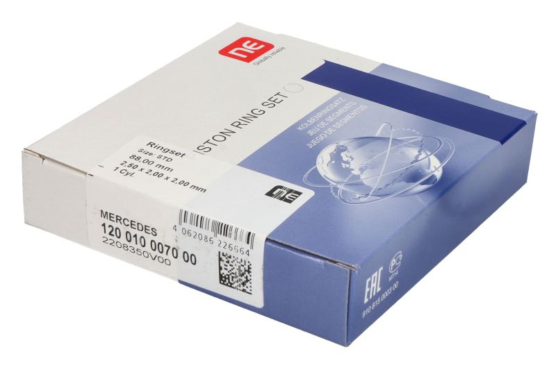 Set segmenti piston 88 STD 25-2-2 Set de segmente de piston MERCEDES SPRINTER 35-T B906 SPRINTER 3-T B906 SPRINTER 46-T B906 SPRINTER 5-T B906 2.1D 06.06- NE 120010007000