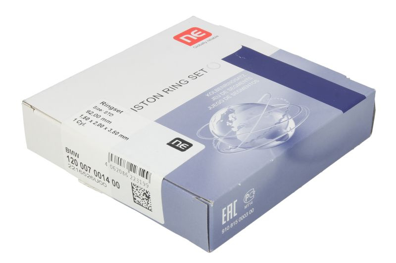 Set segmenti piston 92 STD Set de segmente de piston BMW 5 E28 5 E34 6 E24 7 E23 7 E32 3.4/3.5 12.77-02.93 NE 120007001400