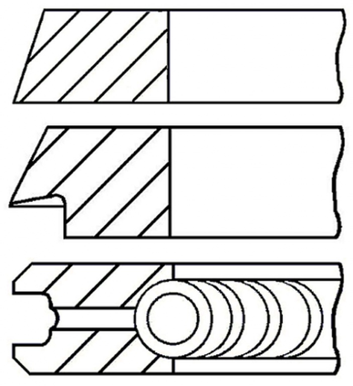 Set segmenti piston AUDI A3 8L1 GOETZE ENGINE 0811
