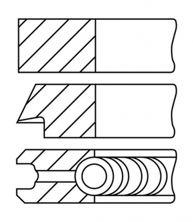 Set segmenti piston AUDI A4 8D2 B5 GOETZE ENGINE 0814830000