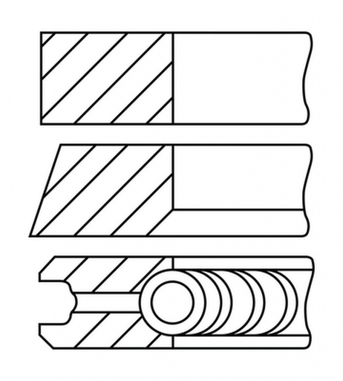 Set segmenti piston AUDI A6 4F2 C6 GOETZE ENGINE 0843310500