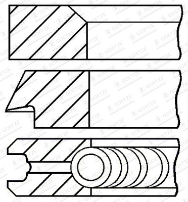 Set segmenti piston # CitroEn C1 2005 2006 2007 2008 2009 2010 2011 2012 2013 2014 # 08 439600 00 # GOETZE ENGINE