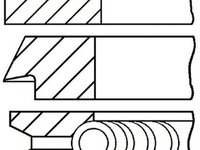 Set segmenti piston CITROEN C3 Pluriel HB GOETZE ENGINE 0813890000