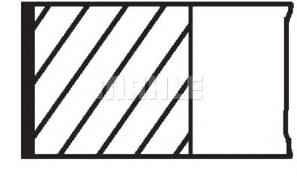 Set segmenti piston Citroen RELAY bus (230P), PEUGEOT BOXER bus (230P), PEUGEOT BOXER caroserie (230L) - MAHLE ORIGINAL 040 09 N1