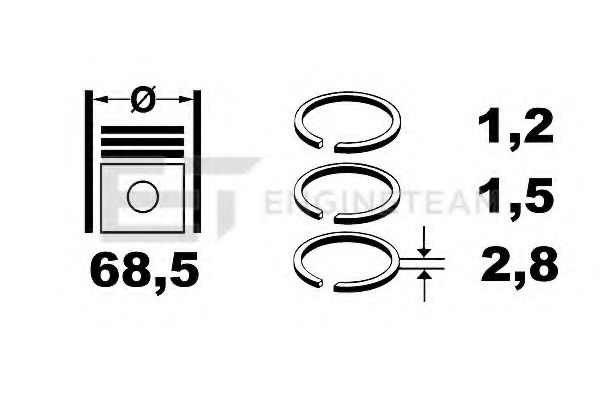 Set segmenti piston # Daewoo Matiz 1998 1999 2000 