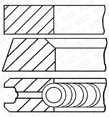 Set segmenti piston # Daf 400 1989 1990 1991 1992 1993 1994 # 08 318700 10 # GOETZE ENGINE