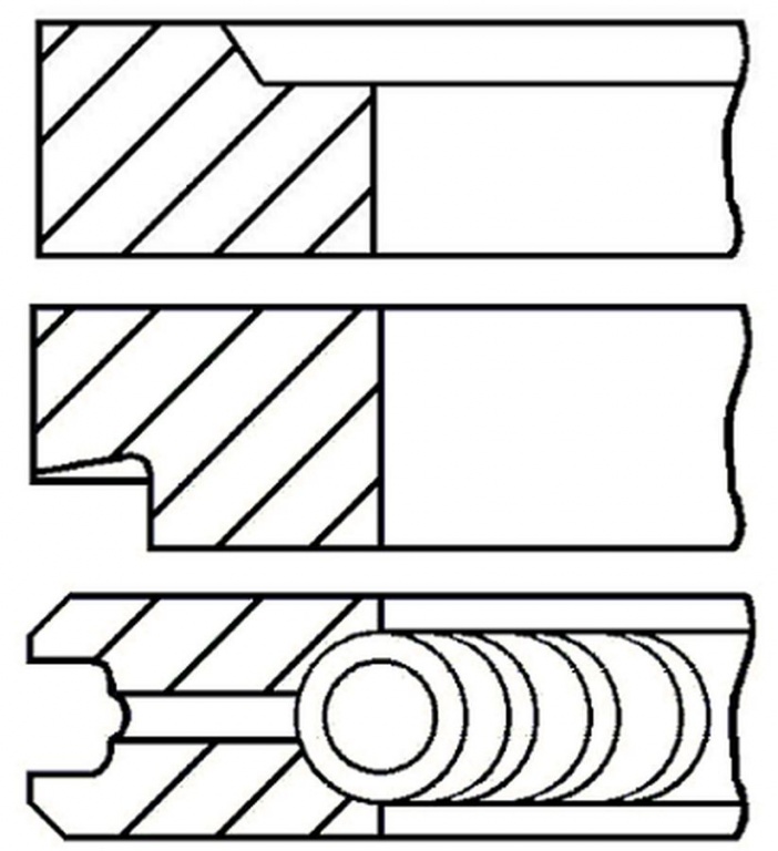 Set segmenti piston FIAT F-Serie KOLBENSCHMIDT 800043411000