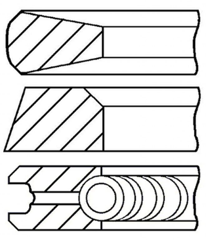 Set segmenti piston FIAT SCUDO Combinato 220P GOETZE ENGINE 0810550700