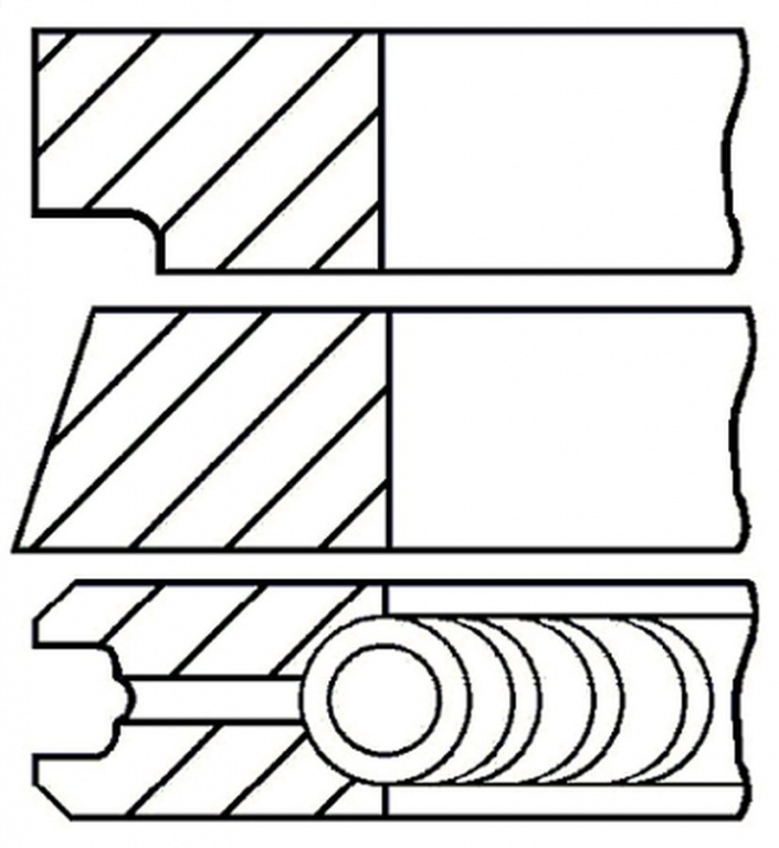 Set segmenti piston FIAT STILO 192 GOETZE ENGINE 0814540600
