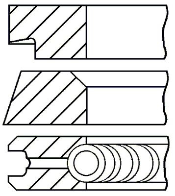 Set segmenti piston # Fiat Stilo 2001 2002 2003 2004 2005 2006 # 08 145400 00 # GOETZE ENGINE