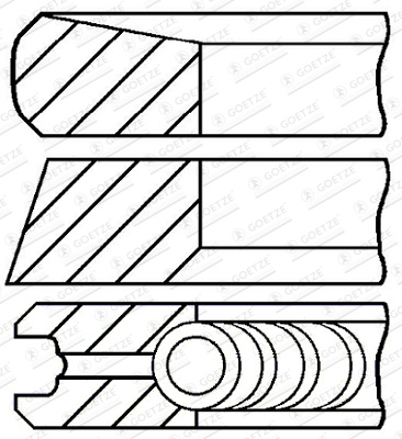 Set segmenti piston # Fiat Talento 2016 2017 2018 2019 2020 2021 2022 2023 2024 2025 # 08 424900 00 # GOETZE ENGINE