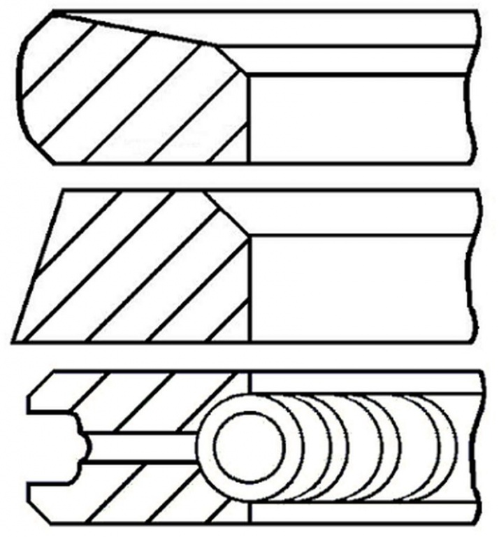 Set segmenti piston FORD TRANSIT bus E GOETZE ENGINE 0812370000