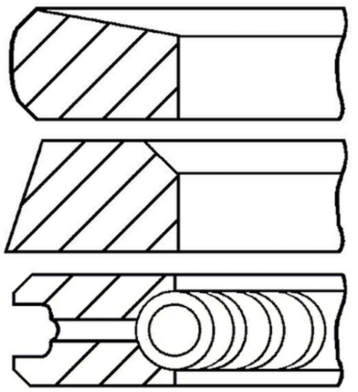 Set segmenti piston FORD TRANSIT caroserie FA GOET
