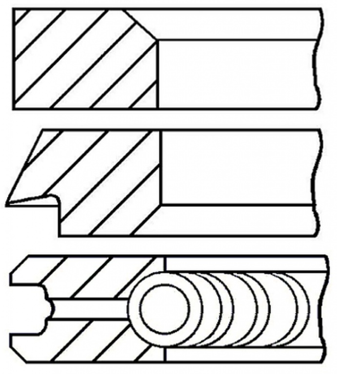 Set segmenti piston FORD TRANSIT CONNECT P65 P70 P80 GOETZE ENGINE 0843700000