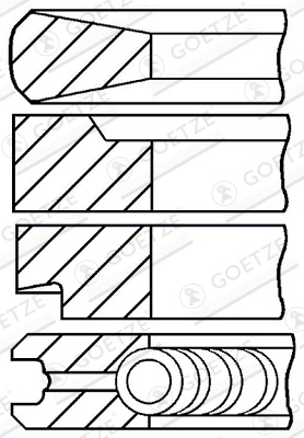 Set segmenti piston GOETZE ENGINE 08-100100-00
