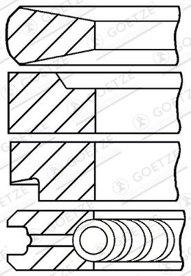Set segmenti piston GOETZE ENGINE 08-100100-00