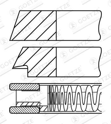 Set segmenti piston GOETZE ENGINE 08-102500-00